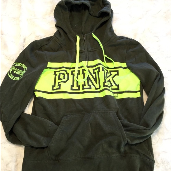 PINK Victoria's Secret Jackets & Blazers - Great Used Condition VS PINK 1/2 Zip Hoodie Small